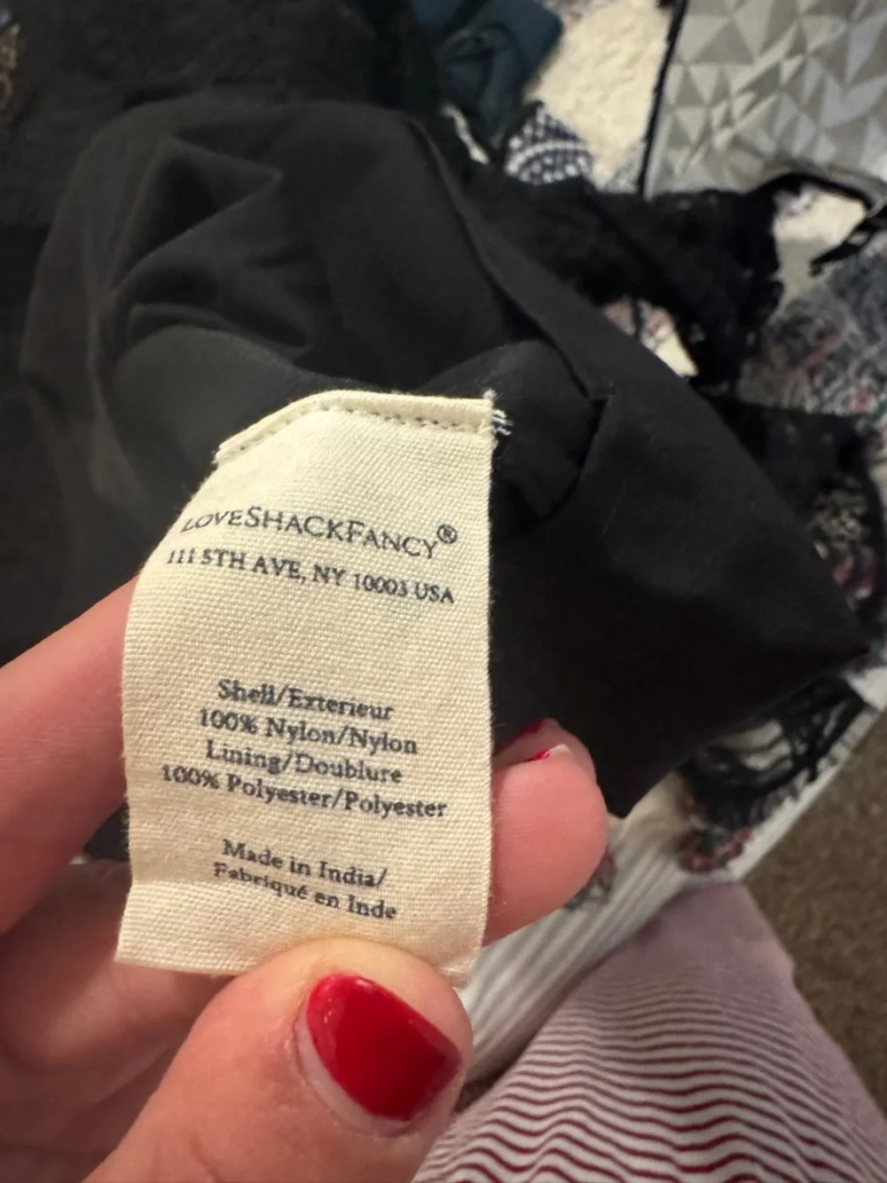 LoveShackFancy Alonsa Black Mini Dress - Picture 8 of 8